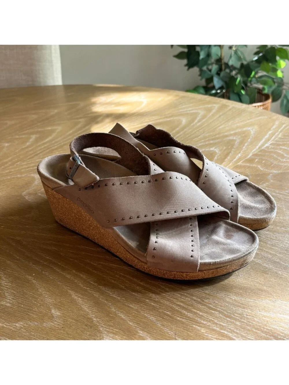 Birkenstock Samira Papillio Biscuit Rivets Nubuck Size 40 Narrow